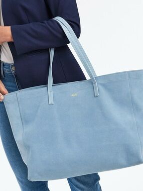Mark & Graham | Light Blue SoHo Suede Large Tote Bag Work Tote